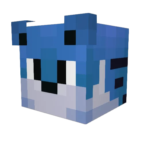 thetiqerr Minecraft avatar head, 3D render