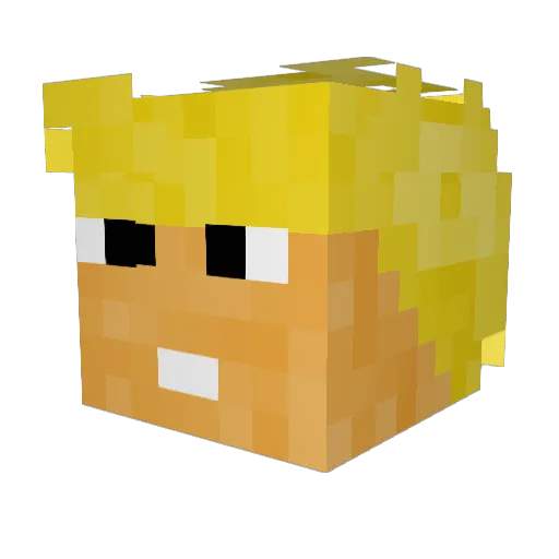 thetitler Minecraft avatar head, 3D render