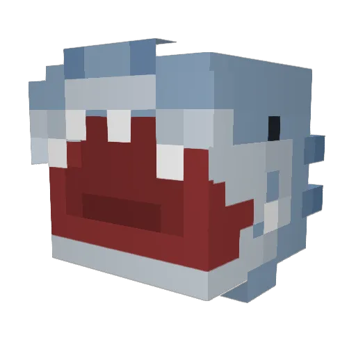 thetofuu Minecraft avatar head, 3D render