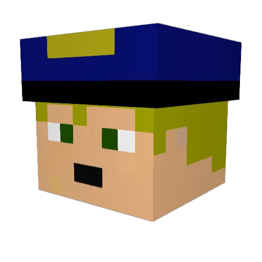thetrainguy24 Minecraft avatar head, 3D render