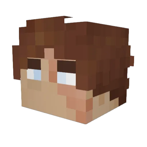 thetrasheater Minecraft avatar head, 3D render