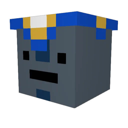theturboPotato Minecraft avatar head, 3D render