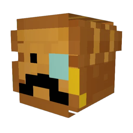 thetwoastmaster Minecraft avatar head, 3D render