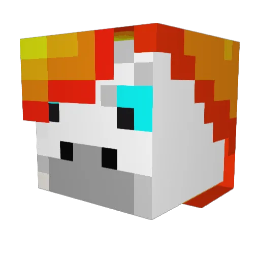 theunicornoffire Minecraft avatar head, 3D render