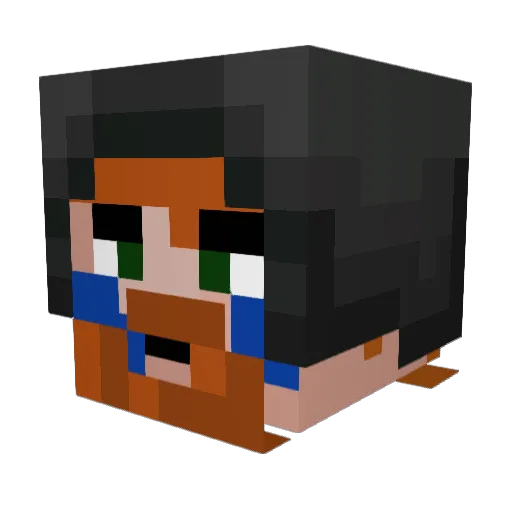 thevisc Minecraft avatar head, 3D render