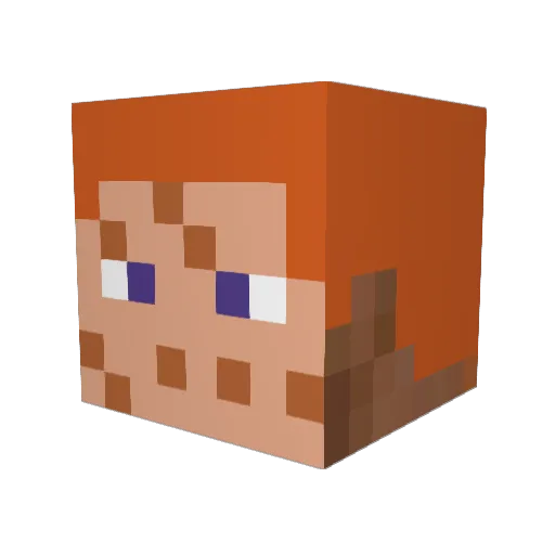 thewaffleking13 Minecraft avatar head, 3D render