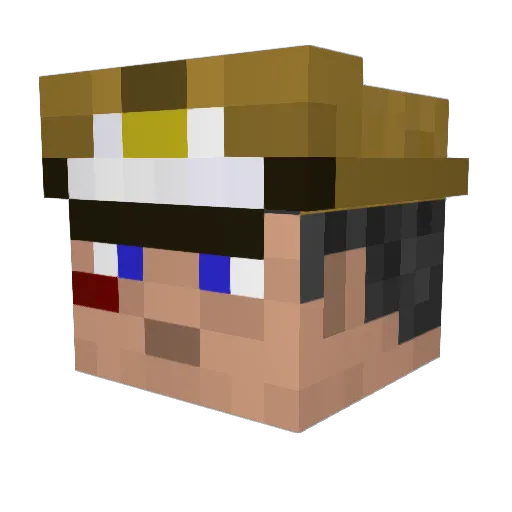 thewaster22 Minecraft avatar head, 3D render