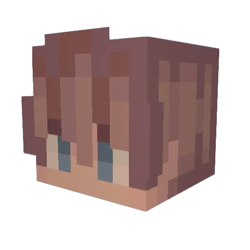 thewatweirdo Minecraft avatar head, 3D render