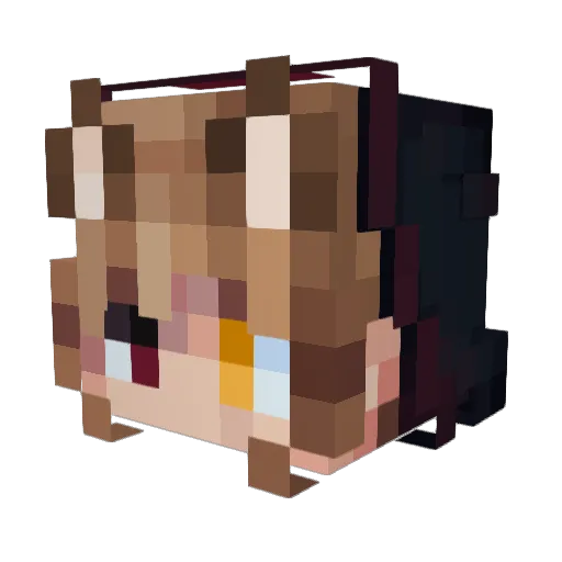 theweirdautumn Minecraft avatar head, 3D render