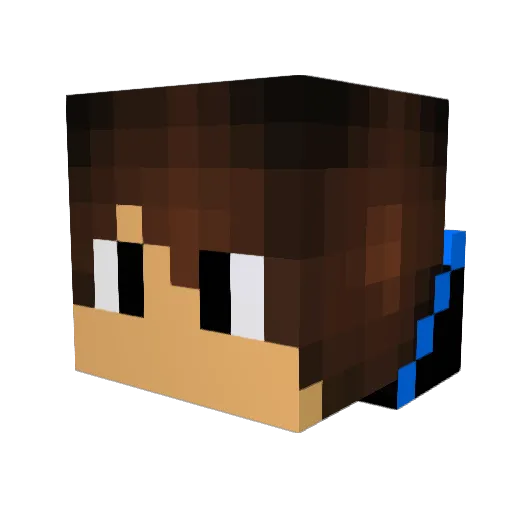 thewildturkey Minecraft avatar head, 3D render