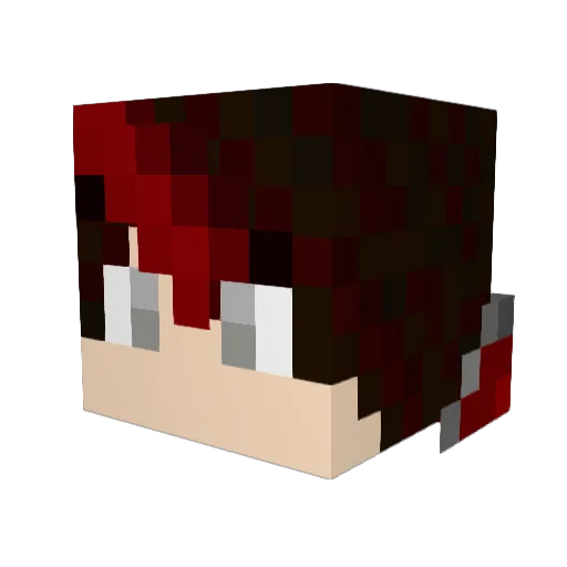thewildwulff Minecraft avatar head, 3D render