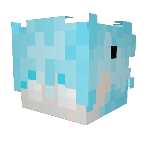 thewizardjess Minecraft avatar head, 3D render