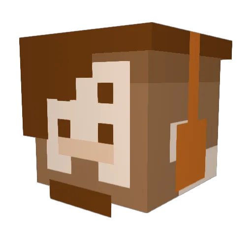 thewize Minecraft avatar head, 3D render