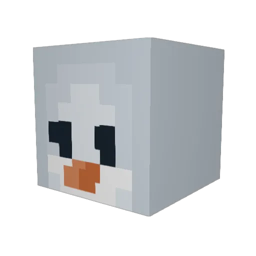 theworstdark Minecraft avatar head, 3D render