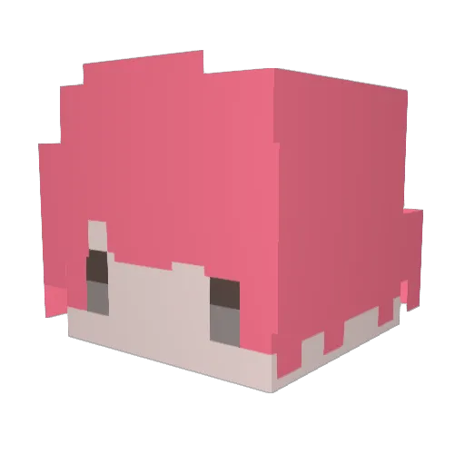 thewxve Minecraft avatar head, 3D render
