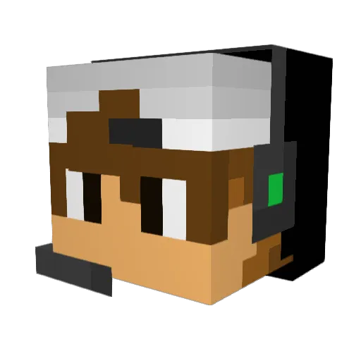 theyellowlantern Minecraft avatar head, 3D render