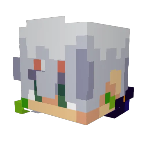 theyluvjv Minecraft avatar head, 3D render
