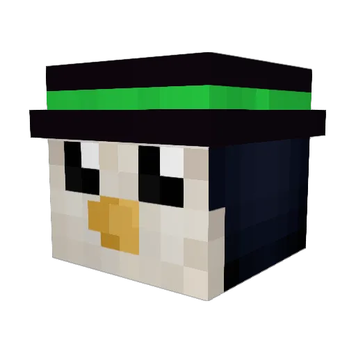theyoshicrafter Minecraft avatar head, 3D render