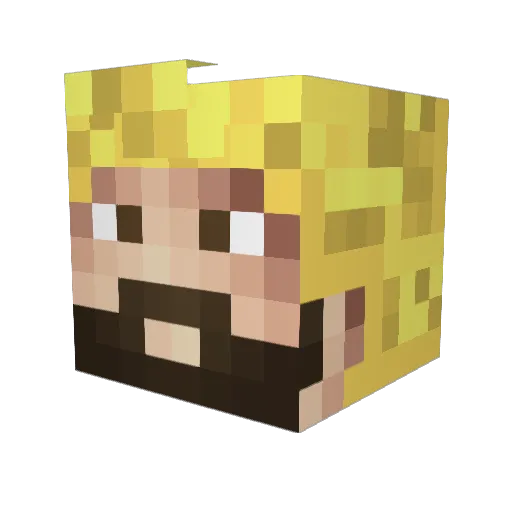 thezigdon Minecraft avatar head, 3D render