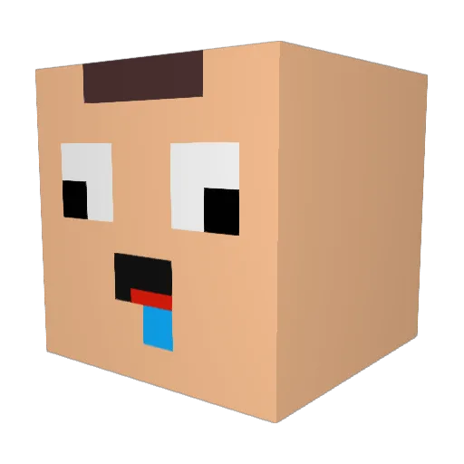 thiaguu Minecraft avatar head, 3D render