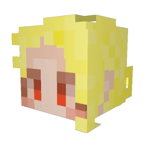thiakii Minecraft avatar head, 3D render