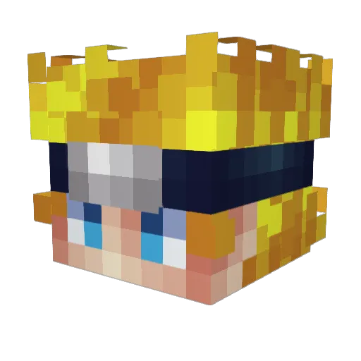 thibd Minecraft avatar head, 3D render
