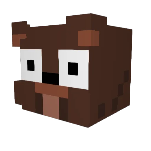 thibl Minecraft avatar head, 3D render