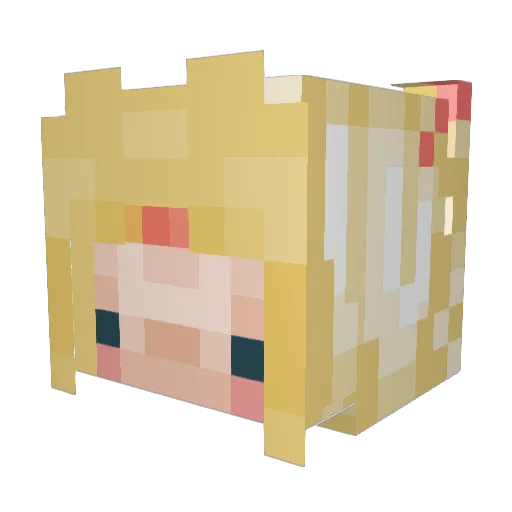 thiccalai Minecraft avatar head, 3D render