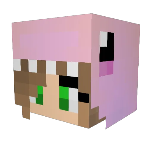 thiccaliciouss Minecraft avatar head, 3D render