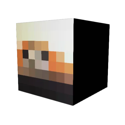 thiccapa Minecraft avatar head, 3D render