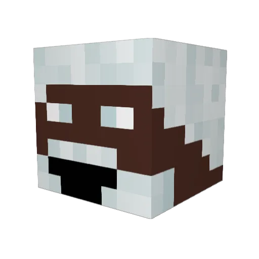 thiccboytoxic Minecraft avatar head, 3D render