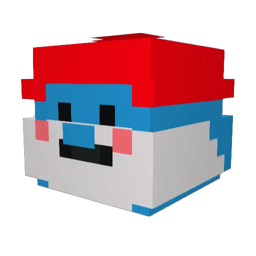 thicccydumm Minecraft avatar head, 3D render