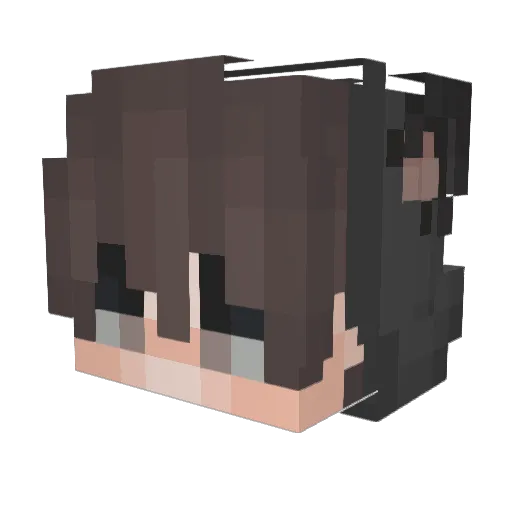 thicci Minecraft avatar head, 3D render
