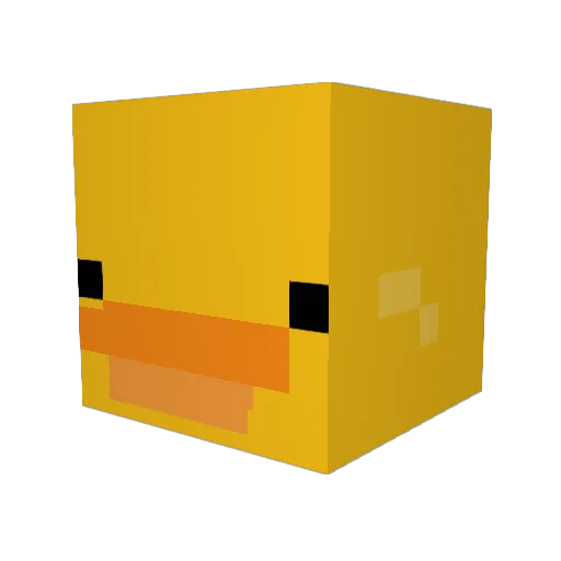 thicckerrot Minecraft avatar head, 3D render