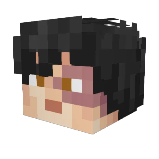 thiccnessmonster Minecraft avatar head, 3D render