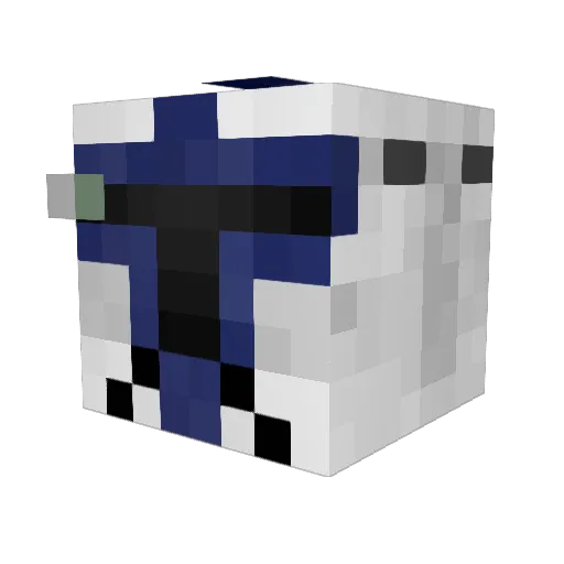 thiccsilv3r Minecraft avatar head, 3D render