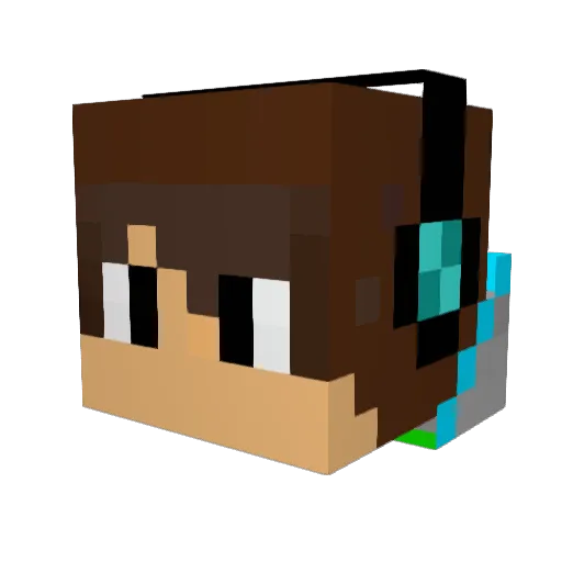 thiccskimmilk Minecraft avatar head, 3D render