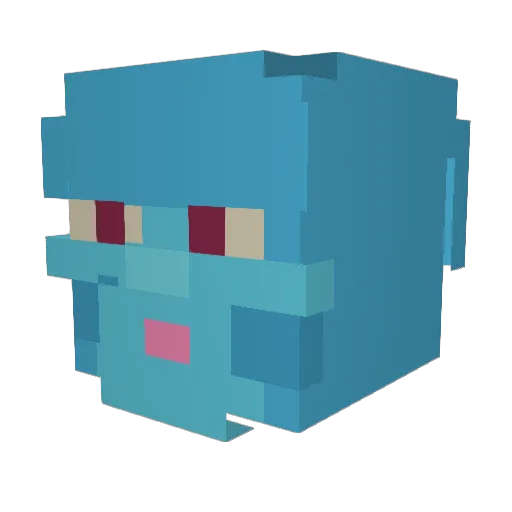 thiccymomma Minecraft avatar head, 3D render