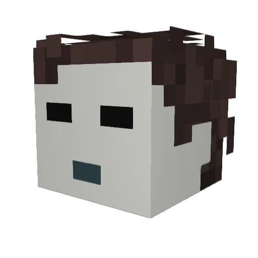 thiccymousee Minecraft avatar head, 3D render
