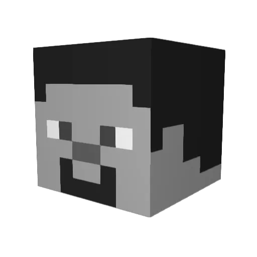 thickbeagle Minecraft avatar head, 3D render