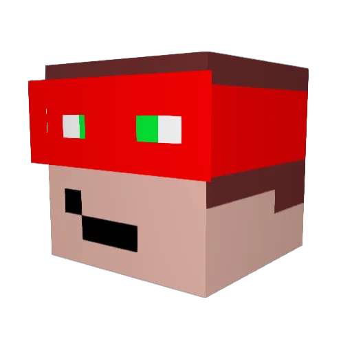 thidemais Minecraft avatar head, 3D render