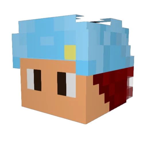 thieeee Minecraft avatar head, 3D render