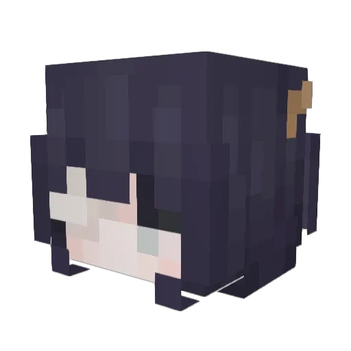 thiefed Minecraft avatar head, 3D render