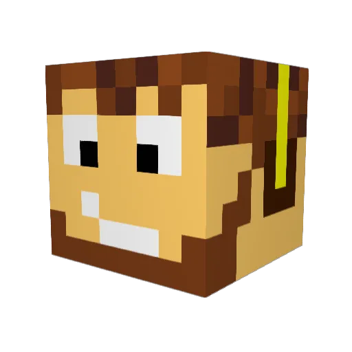 thierry9 Minecraft avatar head, 3D render