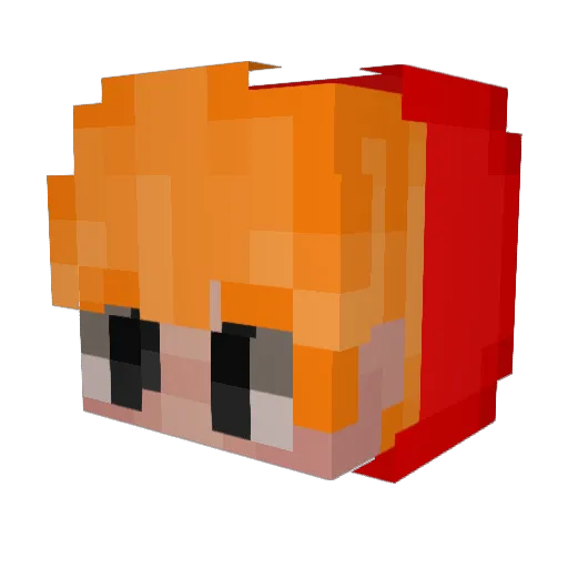 thijsdb Minecraft avatar head, 3D render