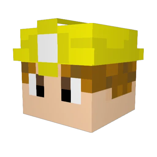 thijswal Minecraft avatar head, 3D render