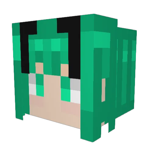 thin_L Minecraft avatar head, 3D render