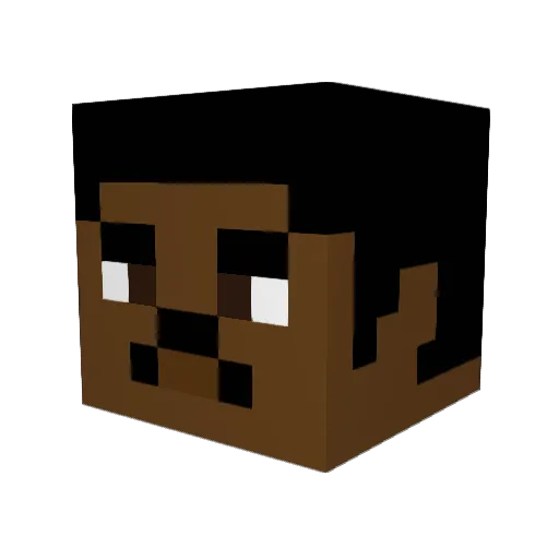 thinedave Minecraft avatar head, 3D render