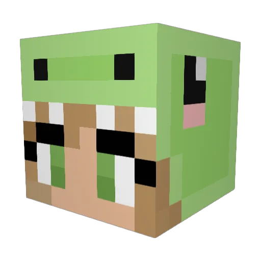 thinkariana Minecraft avatar head, 3D render