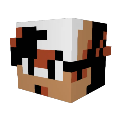 thinkingkino Minecraft avatar head, 3D render